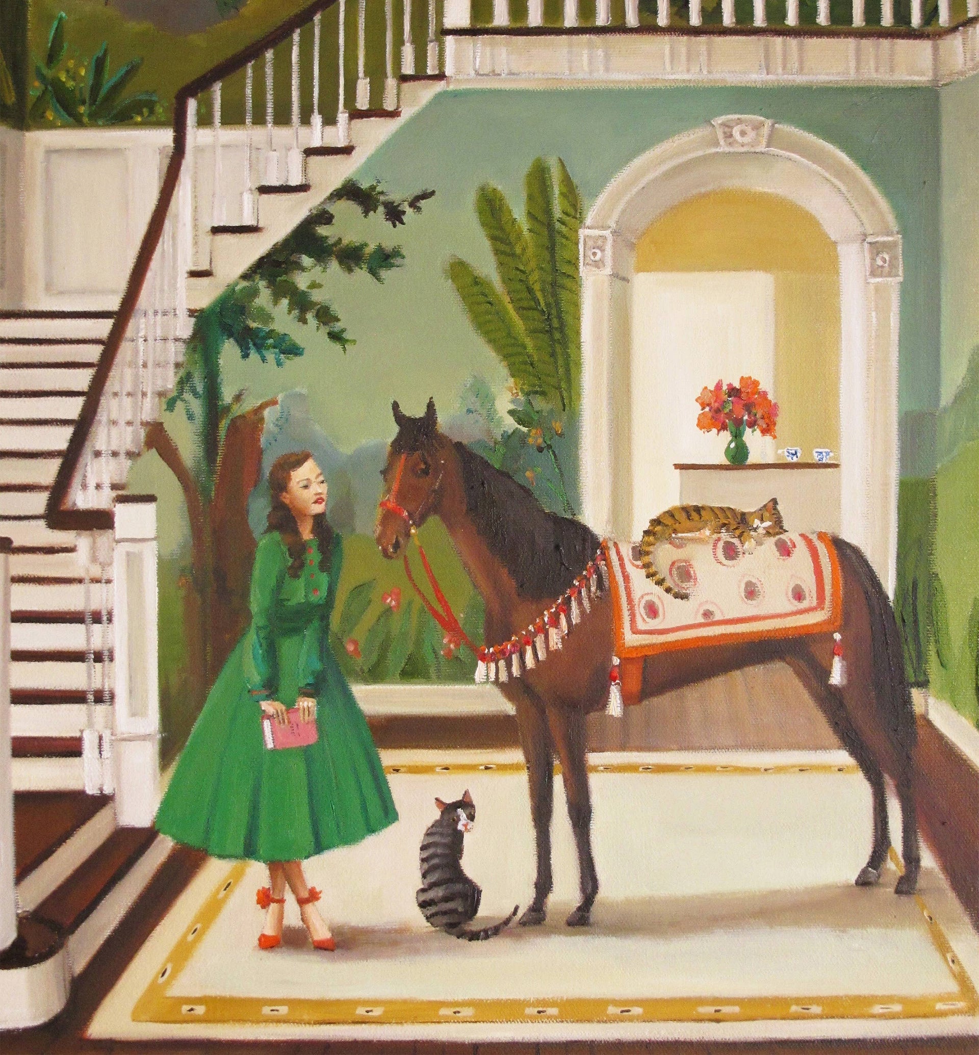'A House Horse Called Rousseau' Janet Hill Art Print