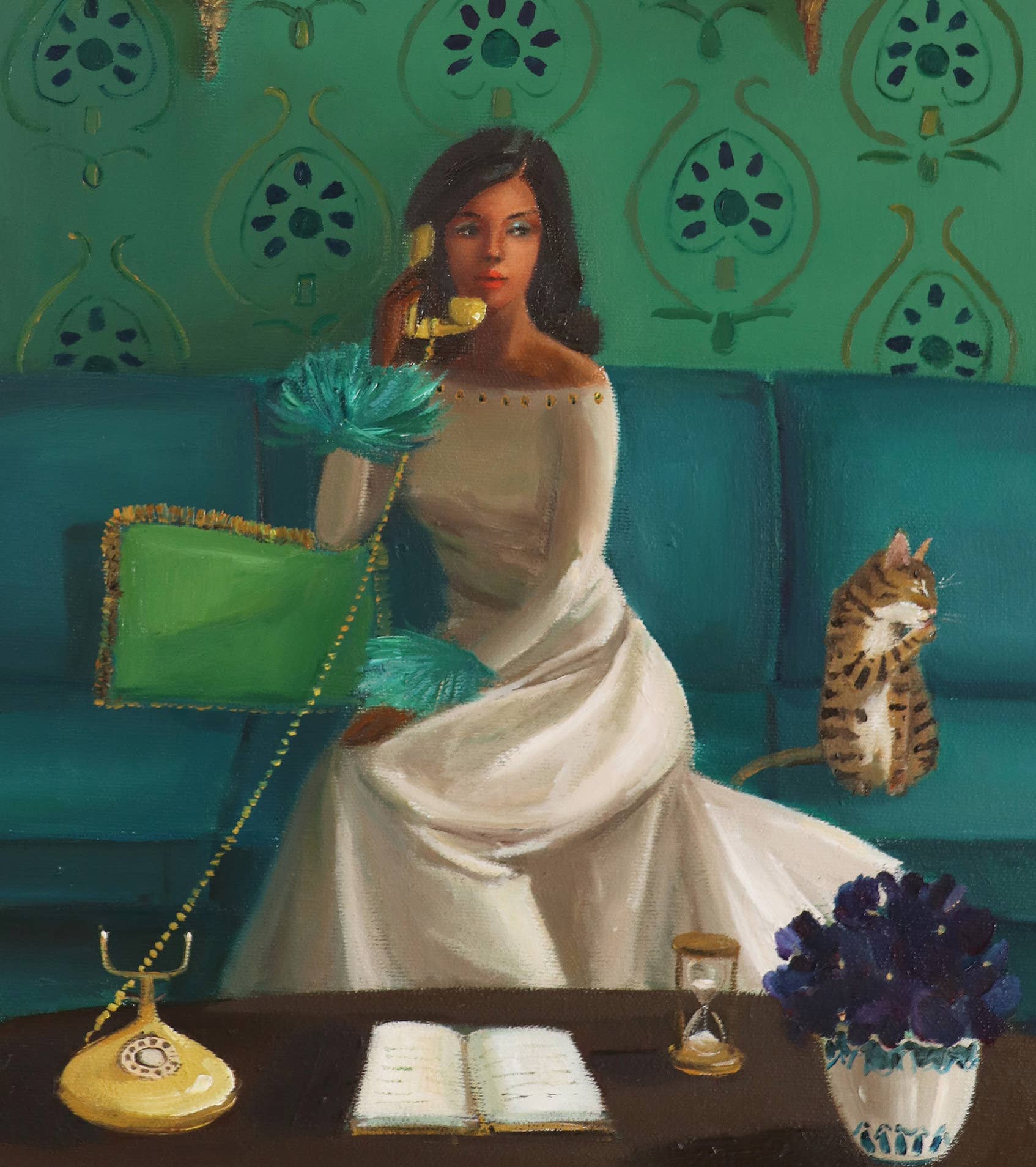 'Crank Caller' Janet Hill Art Print