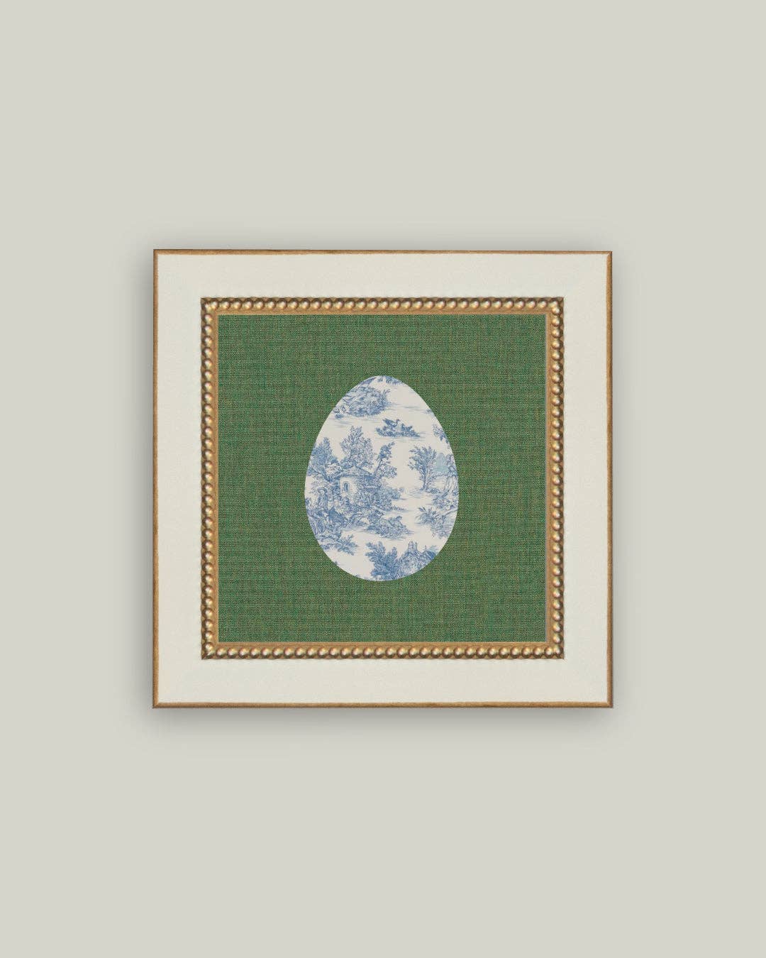 Countryside Toile Egg Art Print