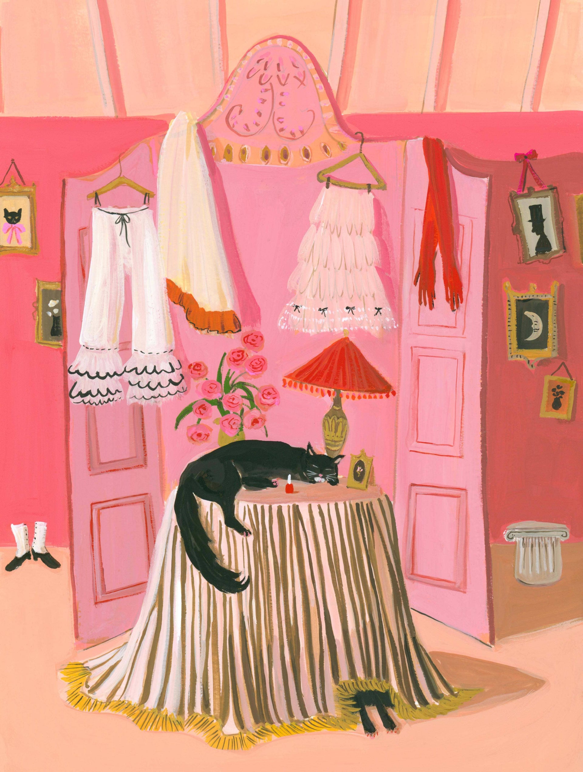 'Catnip' Janet Hill Art Print