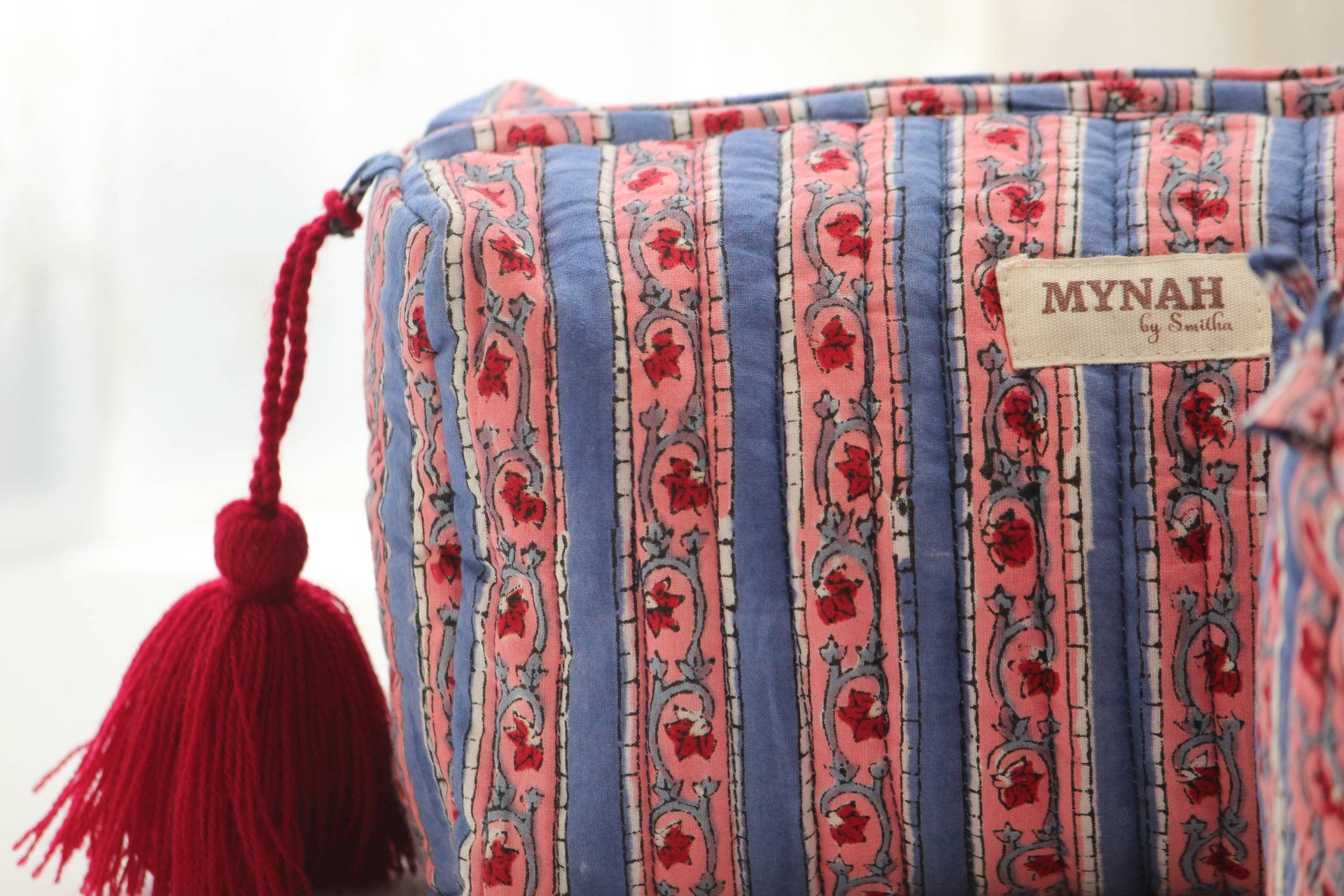 Nantucket Stripe Print Makeup/Toiletry Bag