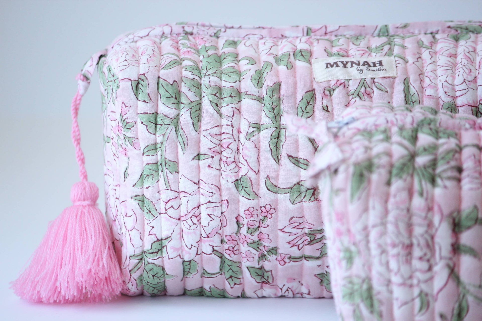 Bunny Rose Floral Print Makeup/Toiletry Bag