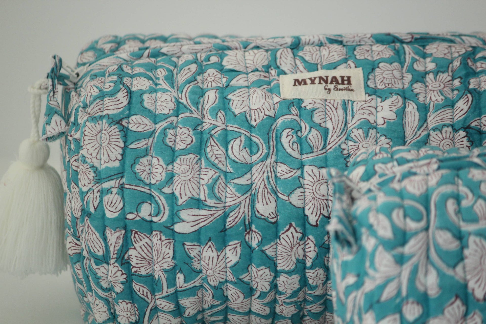 Teal Thistle Print Makeup/Toiletry Bag