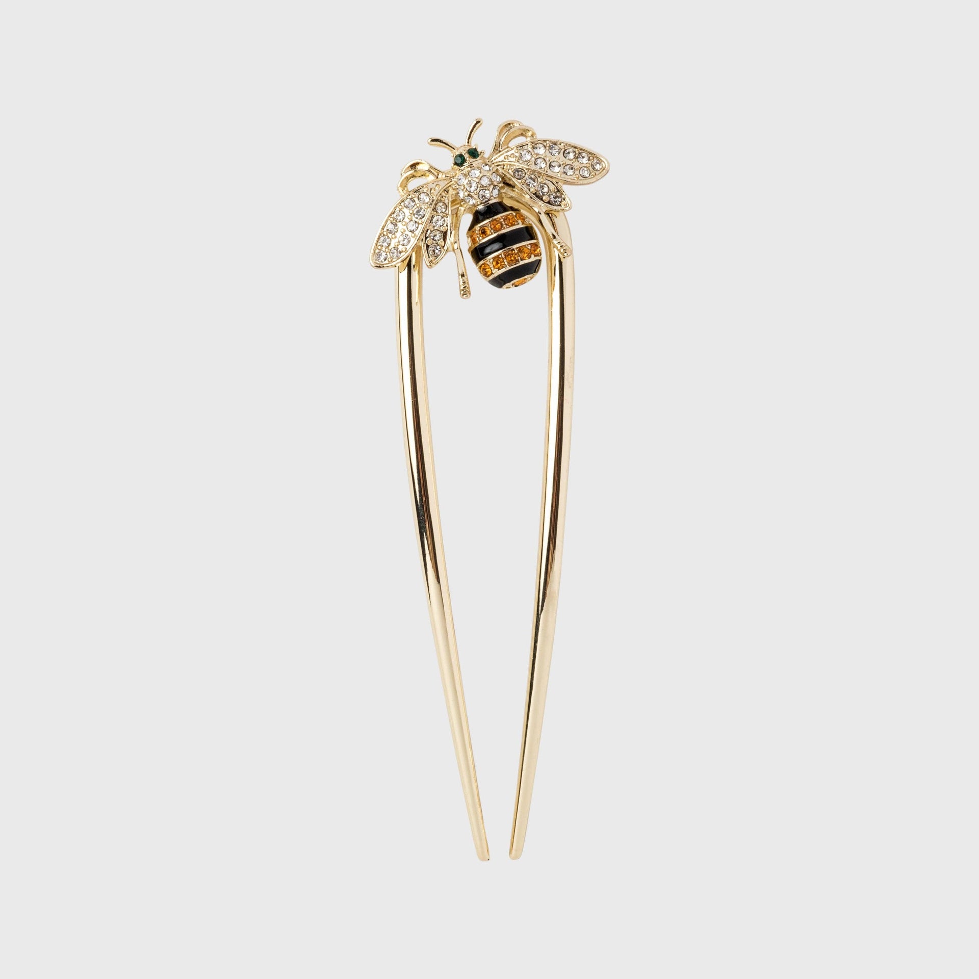 Gold Stripey Bee Hairpin - Medium