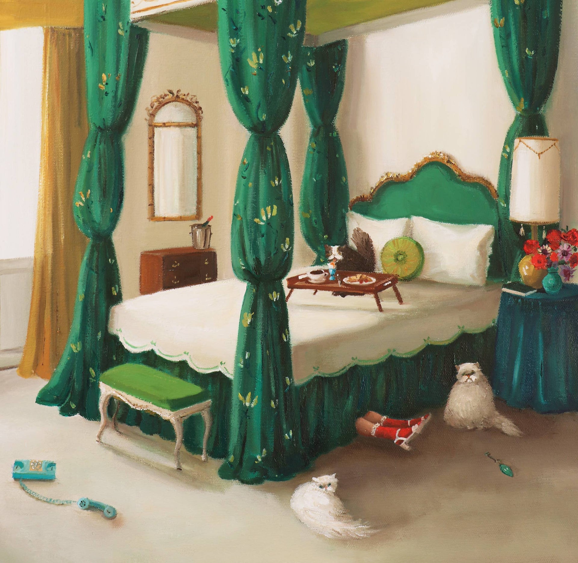 'Audrey's Under The Bed Again' Janet Hill Art Print